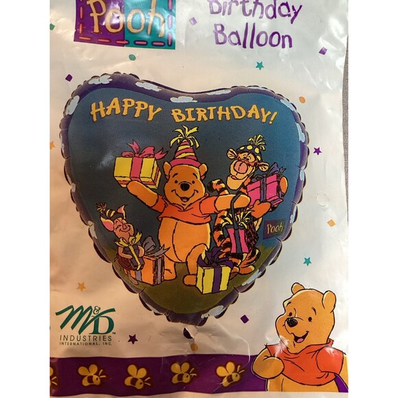 Pooh Large Self Sealing Helium Balloons Happy Birthday & Get Well Eyeore Made US - Picture 5 of 9